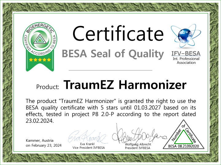 Certificate-TraumEZ-Harmonizer